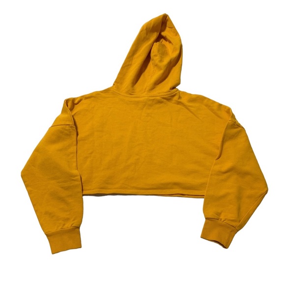 NWOT H&M Women’s Yellow Orange USA San Francisco Cropped Hoodie Size Small - Picture 3 of 10